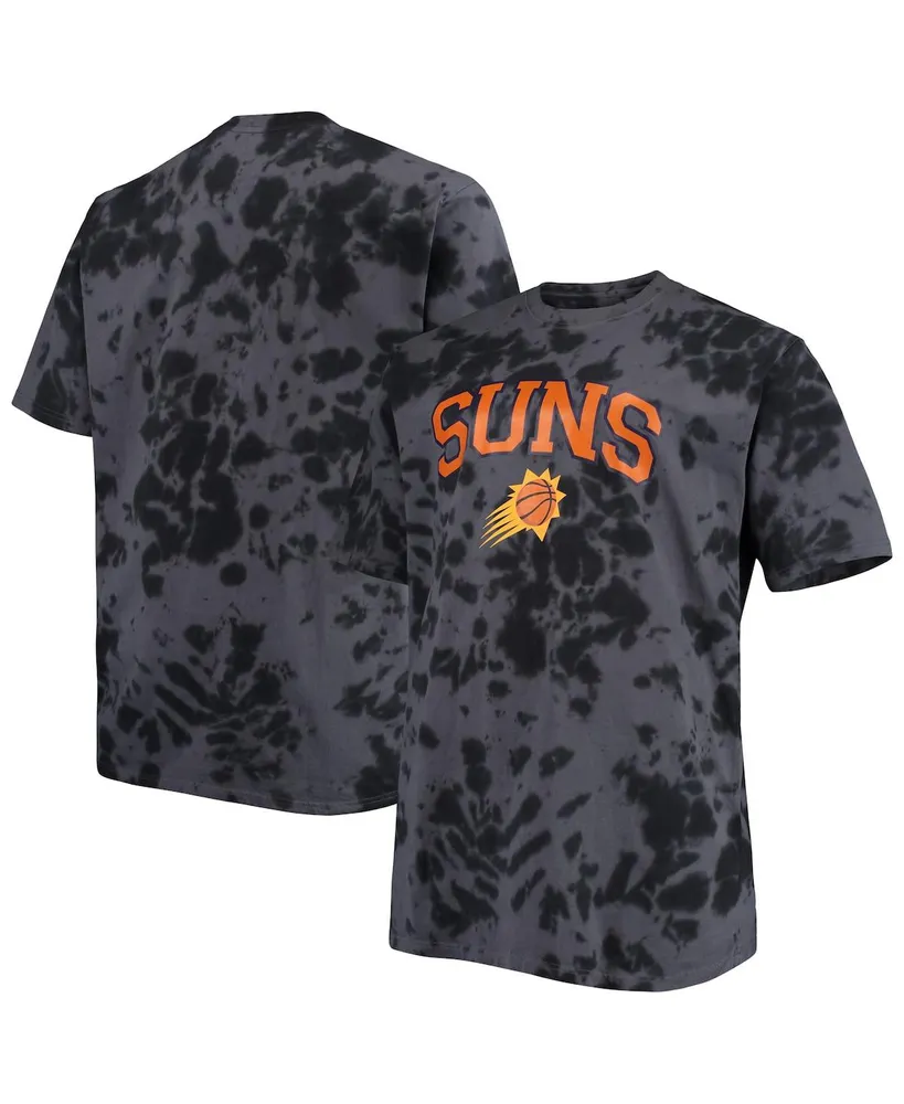 Men's Black Phoenix Suns Big and Tall Marble Dye Tonal Performance T-shirt