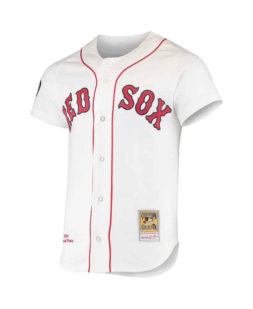 Men's Mitchell & Ness David Ortiz White Boston Red Sox 2004 Cooperstown Collection Home Authentic Jersey