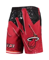 Men's Mitchell & Ness Red Miami Heat Hardwood Classics 1996 Hyper Hoops Swingman Shorts