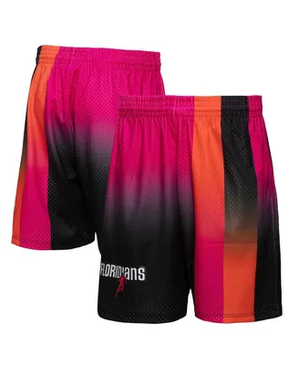 Men's Mitchell & Ness Pink, Black Miami Heat 2005/06 Hardwood Classics Fadeaway Reload 3.0 Swingman Shorts