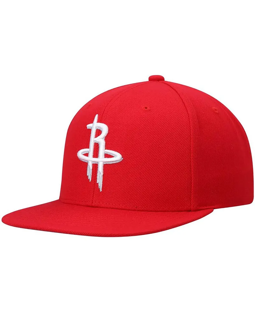 Men's Mitchell & Ness Red Houston Rockets Ground 2.0 Snapback Hat