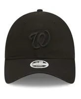 Women's New Era Washington Nationals Black on Black Core Classic Ii 9TWENTY Adjustable Hat