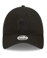 Women's New Era Miami Marlins Black on Black Core Classic Ii 9TWENTY Adjustable Hat