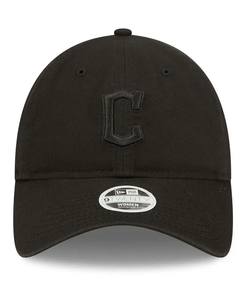 Women's New Era Cleveland Guardians Black on Black Core Classic Ii 9TWENTY Adjustable Hat