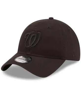 Men's New Era Washington Nationals Black on Black Core Classic 2.0 9TWENTY Adjustable Hat