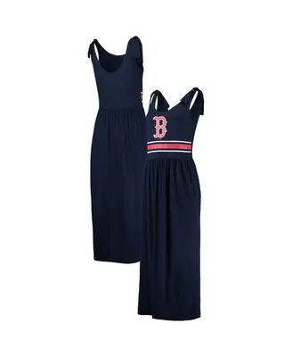 Women's G-iii 4Her by Carl Banks Navy Boston Red Sox Game Over Maxi Dress