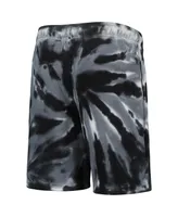 Big Boys Black Brooklyn Nets Santa Monica Tie-Dye Shorts