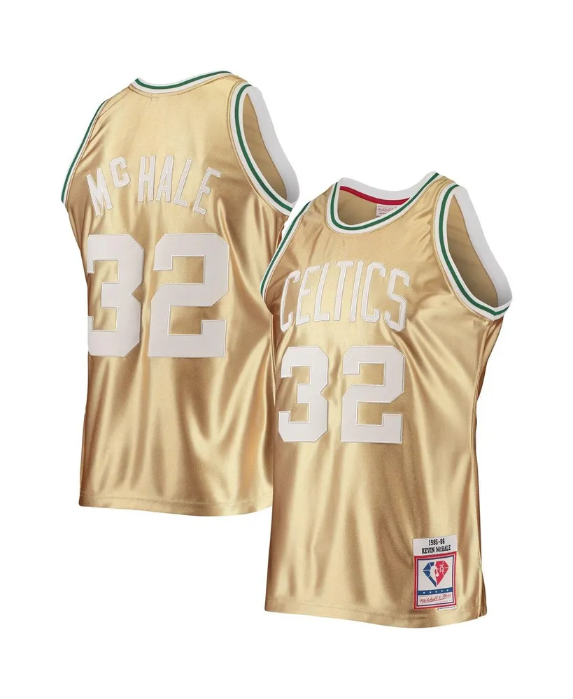 Men's Mitchell & Ness Kevin McHale Gold Boston Celtics 75th Anniversary 1985-86 Hardwood Classics Swingman Jersey