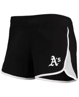 Women's New Era Black Oakland Athletics Stretch French Terry Shorts