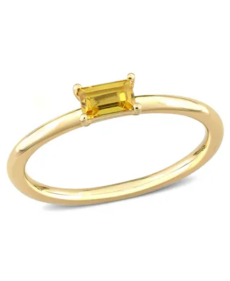 Baguette-Cut Yellow Sapphire (1/3 ct. t.w.) Stackable Ring 10K Gold
