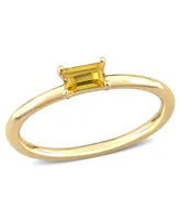 Baguette-Cut Yellow Sapphire (1/3 ct. t.w.) Stackable Ring 10K Gold