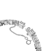 Swarovski Rhodium-Plated Square-Crystal Flex Bracelet