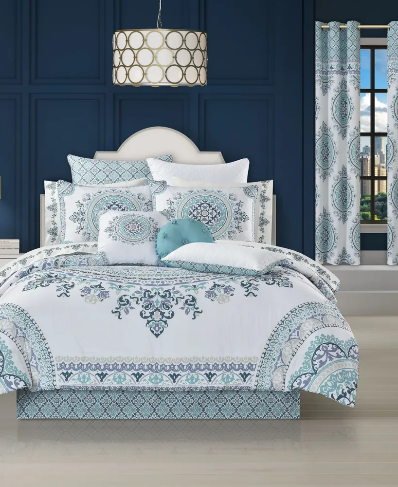 Laura Ashley Amberley Floral Toile Comforter Bonus Set