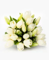 BloomsyBox Pure White Tulips Fresh Flower Bouquet