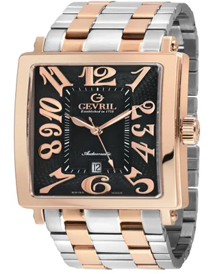 Gevril Men's Avenue of Americas Swiss Automatic Two-Tone Stainless Steel Bracelet Watch 44mm