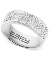 Effy Men's Diamond Pave Band (3/4 ct. t.w.) in 14k White Gold