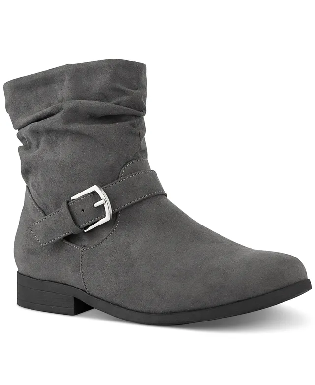 macys womens grey boots