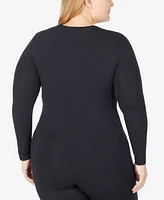 Cuddl Duds Plus Softwear with Stretch Long Sleeve Top