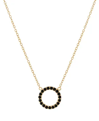 Black Spinel Open Circle Necklace