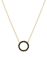 Black Spinel Open Circle Necklace