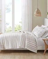Closeout! Ink+Ivy Salar Blocked Stripes 3-Pc. Quilt Set, King/California King