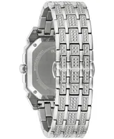 Bulova Men's Crystal Octava Stainless Steel Bracelet Watch 40mm - Silver