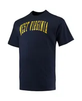 Men's Champion Navy West Virginia Mountaineers Big and Tall Arch Team Logo T-shirt