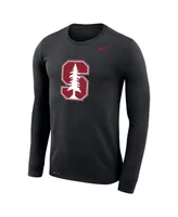 Men's Nike Black Stanford Cardinal School Logo Legend Performance Long Sleeve T-shirt