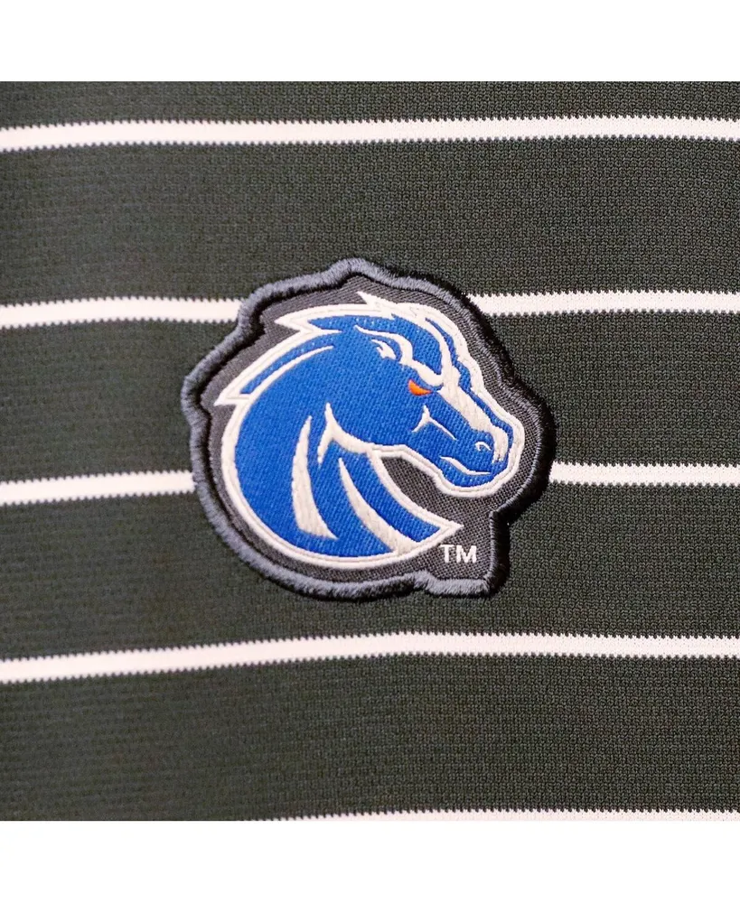Men's Nike Anthracite Boise State Broncos Victory Stripe Performance Polo Shirt