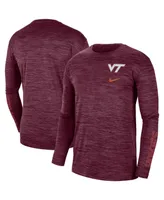 Men's Nike Maroon Virginia Tech Hokies Velocity Legend Team Performance Long Sleeve T-shirt