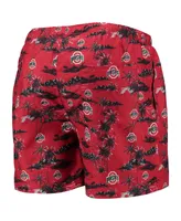 Men's Foco Scarlet Ohio State Buckeyes Island Palm Swim Trunks