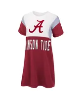 Women's G-iii 4Her by Carl Banks Crimson and White Alabama Crimson Tide 3rd Down Short Sleeve T-shirt Dress