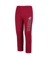 Men's Colosseum Crimson Washington State Cougars Fleece Pants