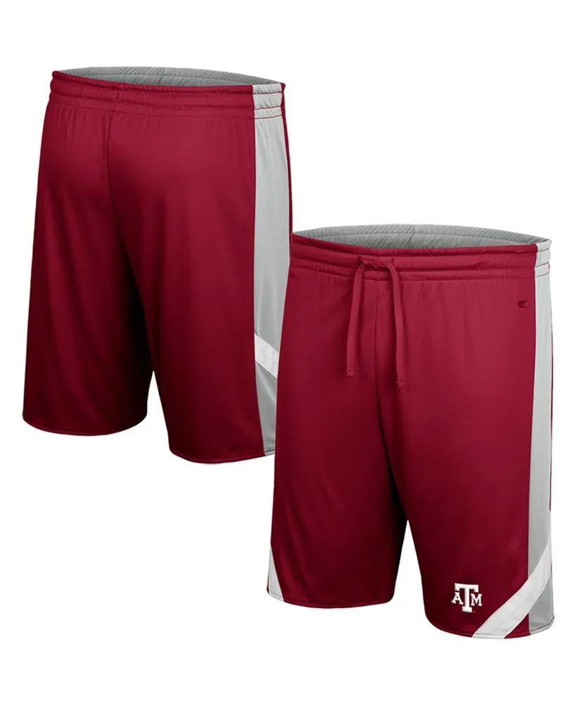 Men's Colosseum Maroon and Gray Texas A&M Aggies Am I Wrong Reversible Shorts