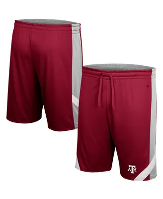 Men's Colosseum Maroon and Gray Texas A&M Aggies Am I Wrong Reversible Shorts