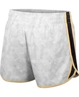 Women's Colosseum White and Black Army Knights The Plastics Geo Print Shorts