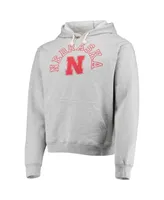 Men's League Collegiate Wear Heathered Gray Nebraska Huskers Seal Neuvo Essential Fleece Pullover Hoodie