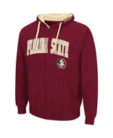 Men's Colosseum Garnet Florida State Seminoles Big and Tall Full-Zip Hoodie