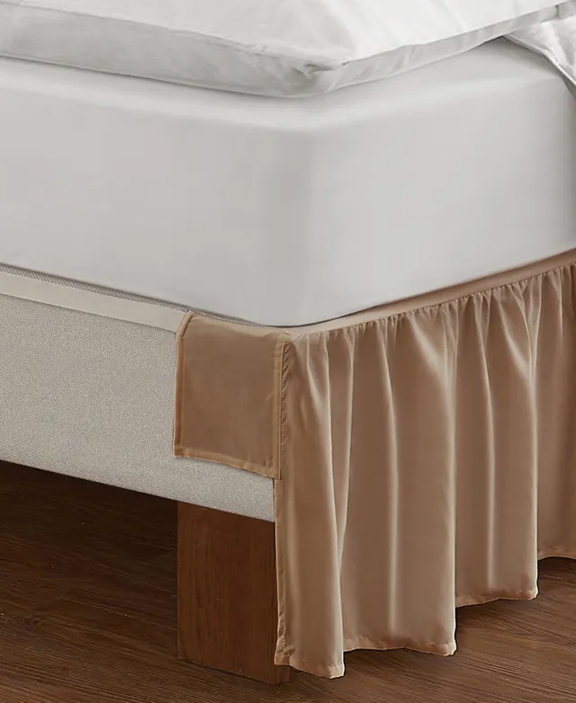 Magic Skirt Ruffled King Bed Skirt - Ivory