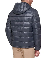 Club Room Men's Chevron Quilted Hooded Puffer Jacket, Created for Macy's