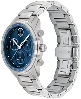 Movado Men's Bold Verso Silver-Tone Stainless Steel Bracelet Watch 44mm