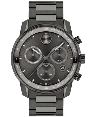 Movado Men's Bold Verso Gunmetal Ionic Plated Steel Bracelet Watch 44mm