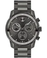 Movado Men's Bold Verso Gunmetal Ionic Plated Steel Bracelet Watch 44mm