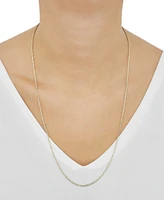 Glitter Rope 24" Chain Necklace in 14k Gold