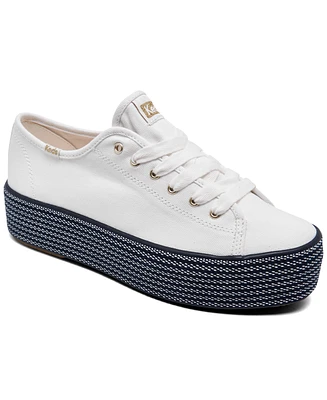 Keds Women's Triple Up Webbing Canvas Platform Casual Sneakers from Finish Line
