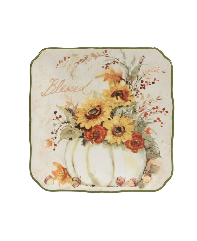 Harvest Morning Canape Plates Set, 4 Pieces