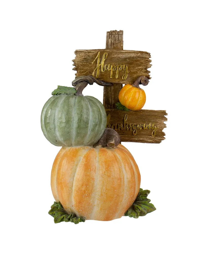 Pumpkin "Happy Thanksgiving" Table Top Sign, 12.5"