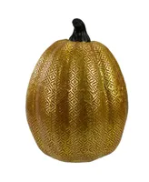 Diamond Patterned Halloween Pumpkin Tabletop Decoration