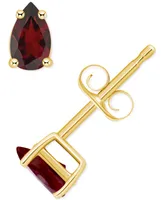 Garnet Pear Stud Earrings (1/2 ct. t.w.) 14k Gold