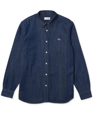 Lacoste Men's Long-Sleeve Denim Shirt